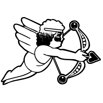 Vector de Cupido Flechando