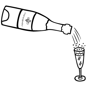 Vector de Champagne Botellas