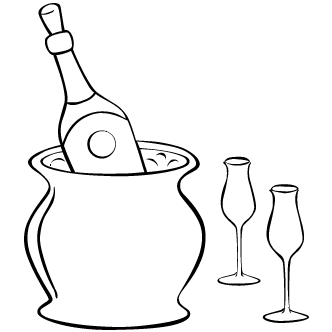 Vector de Champagne Botellas