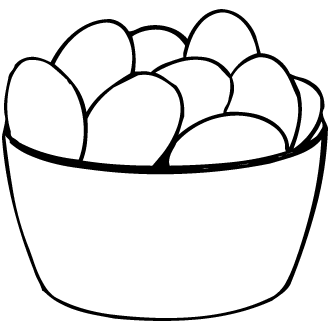Vector de Canastas Con Huevos