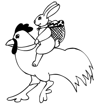 Vector de Conejo Con Huevos