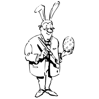 Vector de Conejo Con Huevos