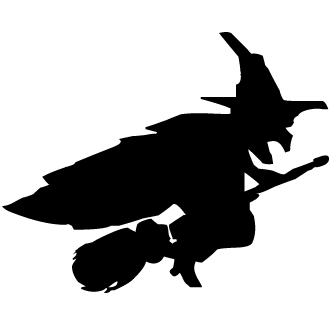 Vector de Bruja Volando