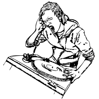 Vector de Dj Tocando
