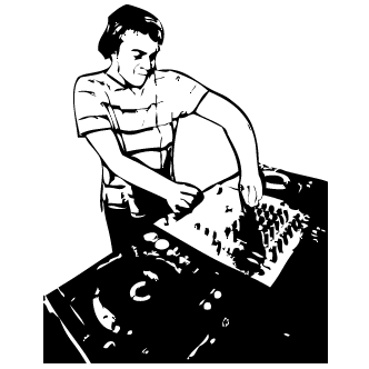 Vector de Dj Tocando