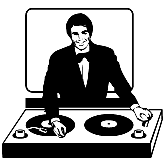 Vector de Dj Tocando